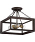 Brook Hall Medium 3-light Semi Flush Mount Western Bronze