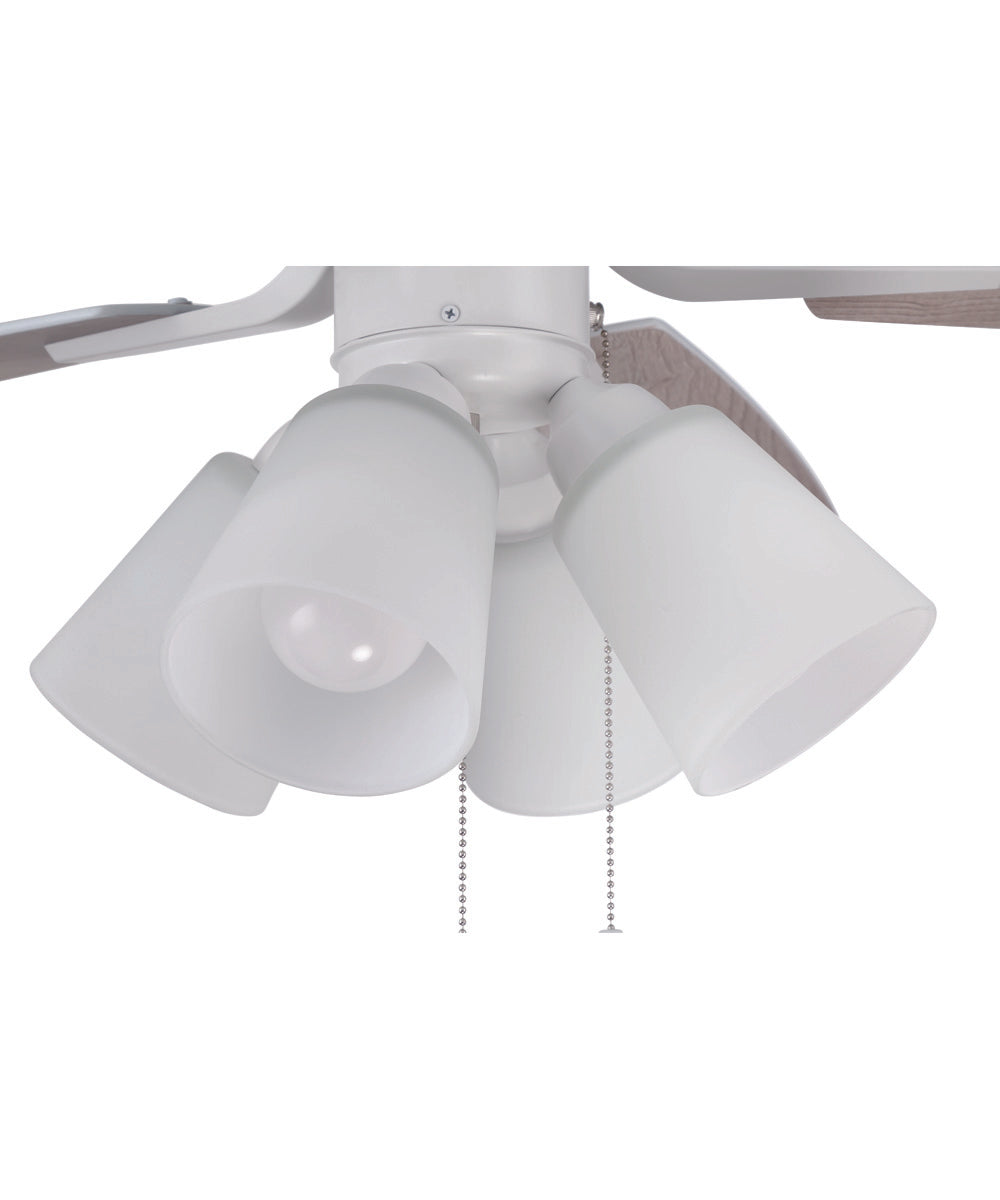 52" Pro Plus 114 White 4-Light Ceiling Fan White
