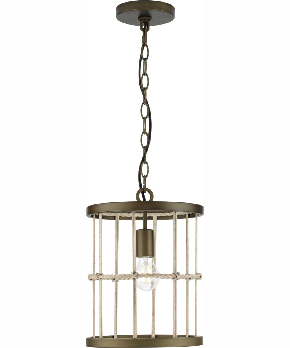 Lattimore 1-Light Pendant Aged Brass