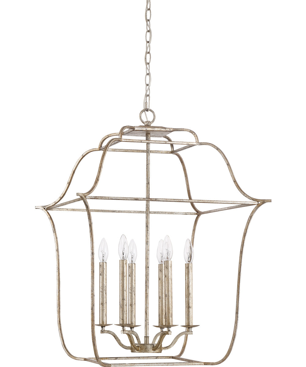 Gallery 6-light Pendant Century Silver Leaf