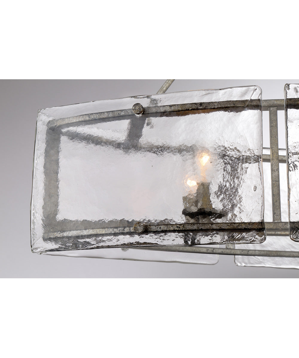 Fortress 6-light Island Light Mottled Silver