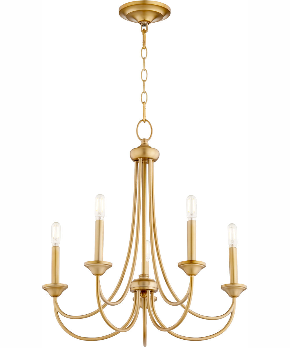 Brooks 5-light Chandelier Aged Brass