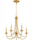 Brooks 5-light Chandelier Aged Brass