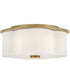 Delaney 2-Light Medium Flush Mount in Heritage Brass