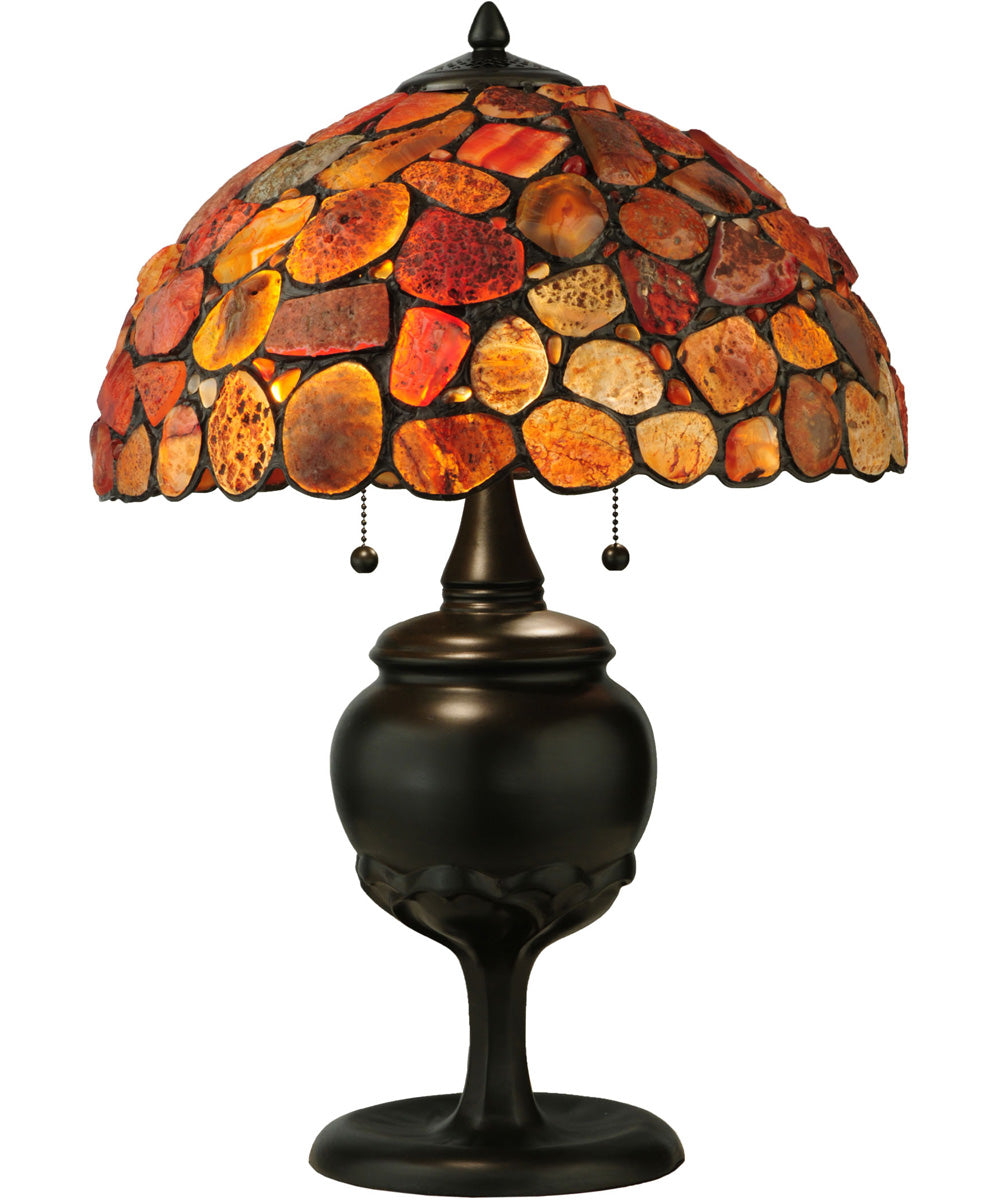 24"H Agata Red Table Lamp