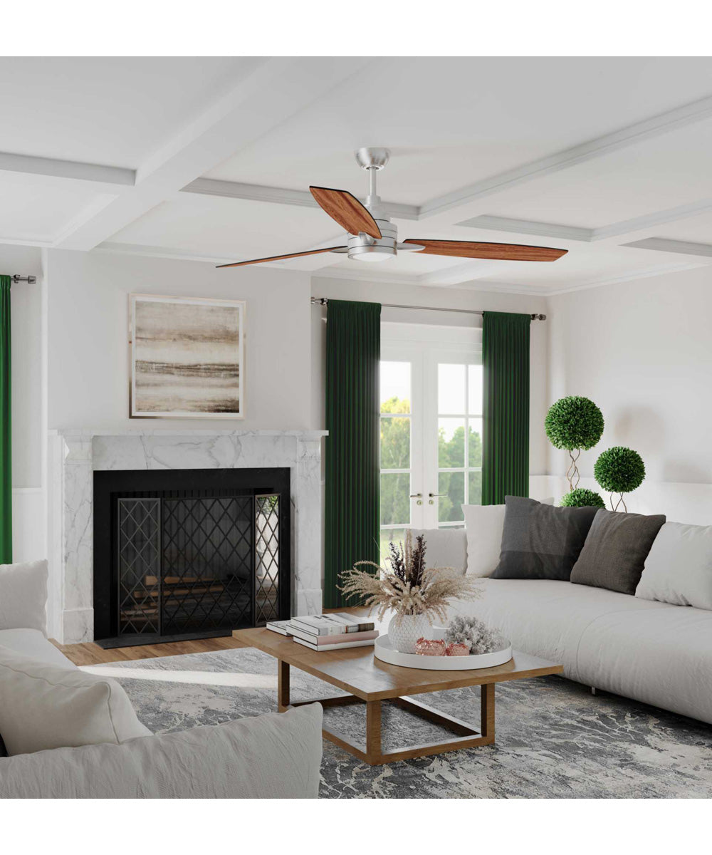 Graceful 54" 5 Blade Fan w/ LED Light Brushed Nickel