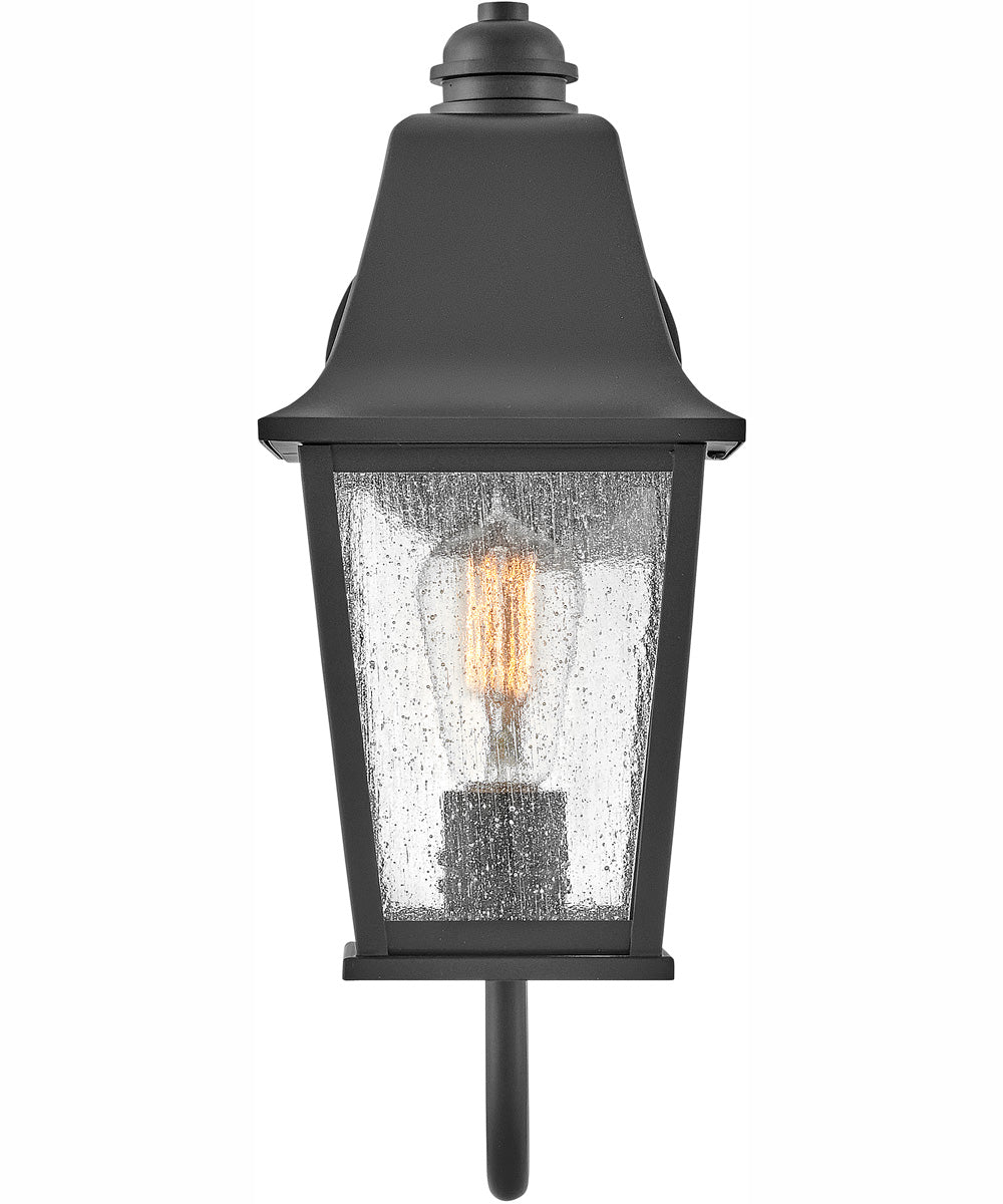 Kingston 1-Light Small Wall Mount Lantern in Black
