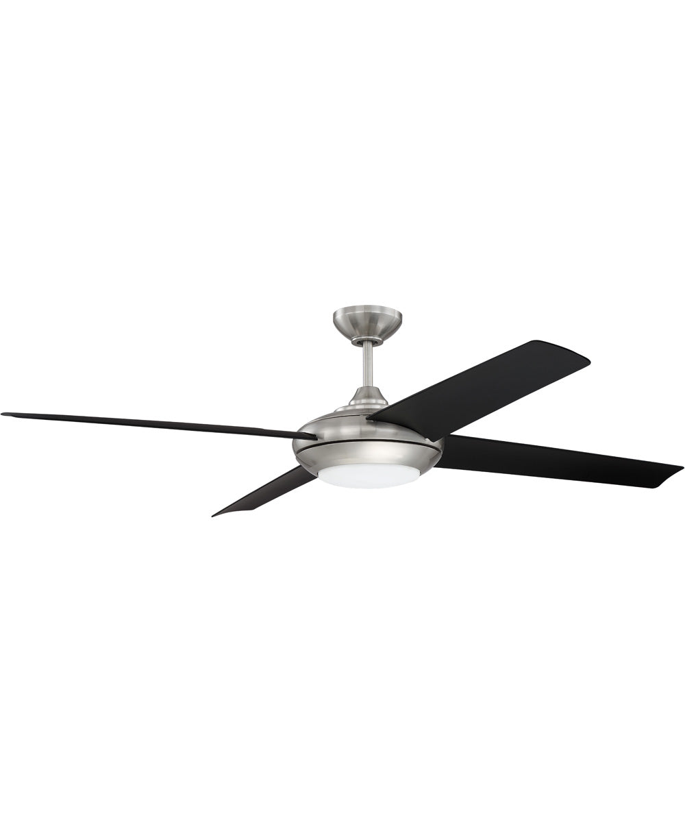 60" Moderne 1-Light LED Ceiling Fan (Blades Included) Brushed Polished Nickel