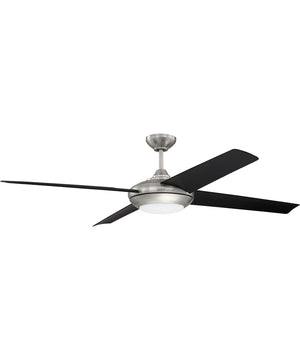 60" Moderne 1-Light LED Ceiling Fan (Blades Included) Brushed Polished Nickel