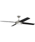 60" Moderne 1-Light LED Ceiling Fan (Blades Included) Brushed Polished Nickel