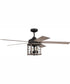 56" Nicolas 4-Light Ceiling Fan Flat Black/Light Wenge