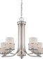 22"W Fusion 5-Light Chandelier Brushed Nickel
