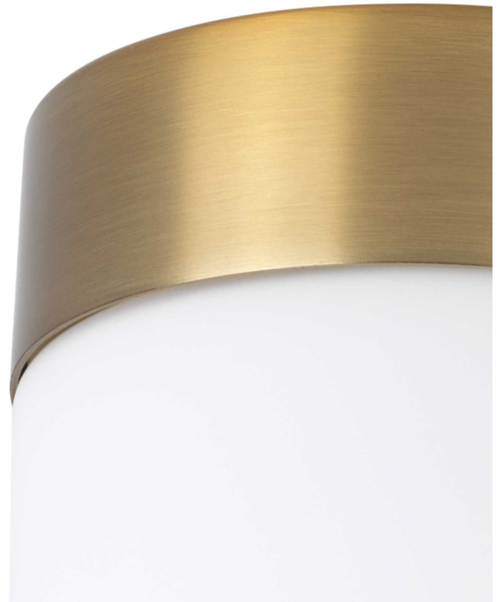 Elevate 1-Light Etched White Glass Mid-Century Modern Bath Vanity Light Brushed Bronze