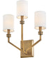 Moore 3-Light Medium Sconce in Heritage Brass