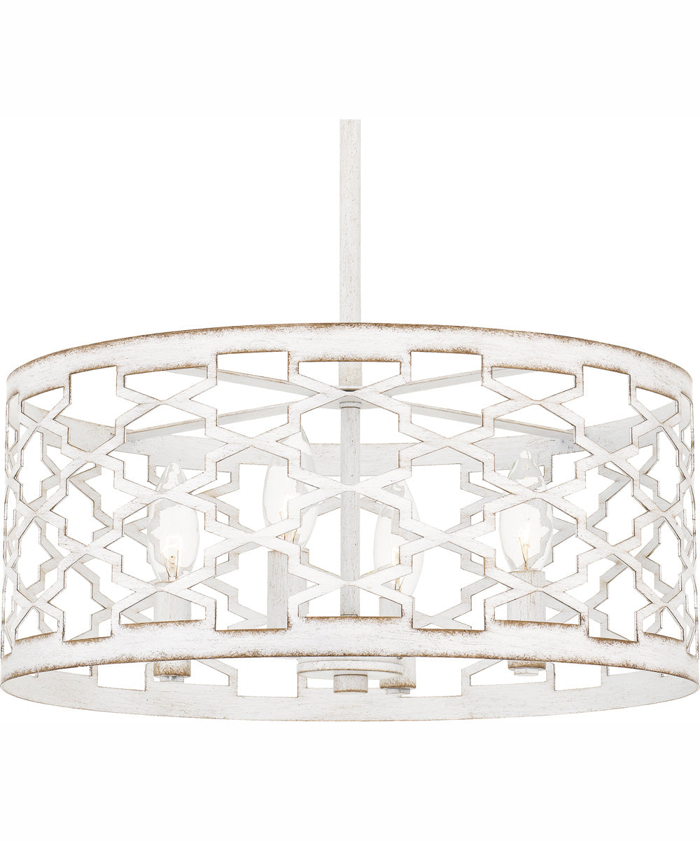 Quoizel Pendant Large 4-light Pendant Antique White
