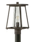 16"H Burke 1-Light Outdoor Pier Post Light in Oil Rubbed Bronze with Clear