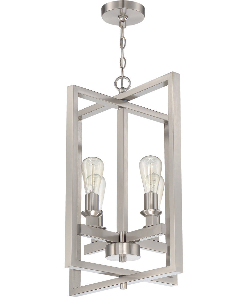 Chicago 4-Light Foyer Brushed Polished Nickel
