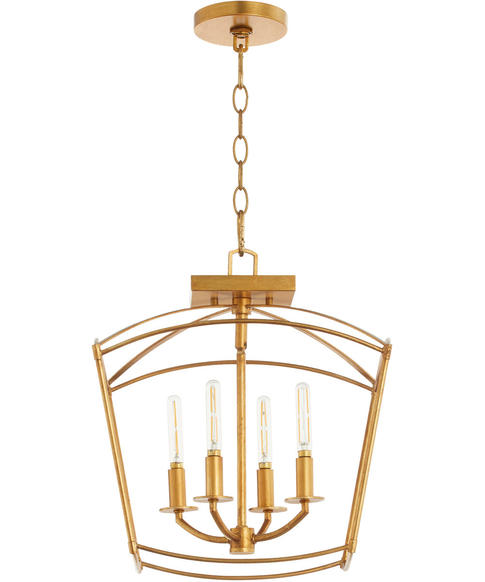 Mantle 4-light Dual Mount Light Fixture Gold Leaf
