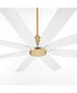 60" Rosales 1-light LED Patio Ceiling Fan Aged Brass