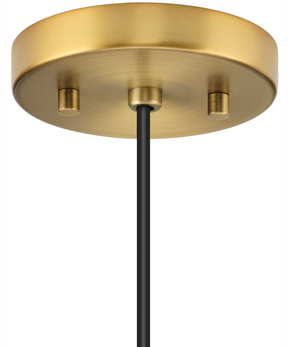 Markor 1-Light Ecru Linen Shade Transitional Pendant Brushed Nickel;Matte Black;Vintage Brass