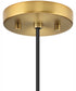 Markor 1-Light Ecru Linen Shade Transitional Pendant Brushed Nickel;Matte Black;Vintage Brass
