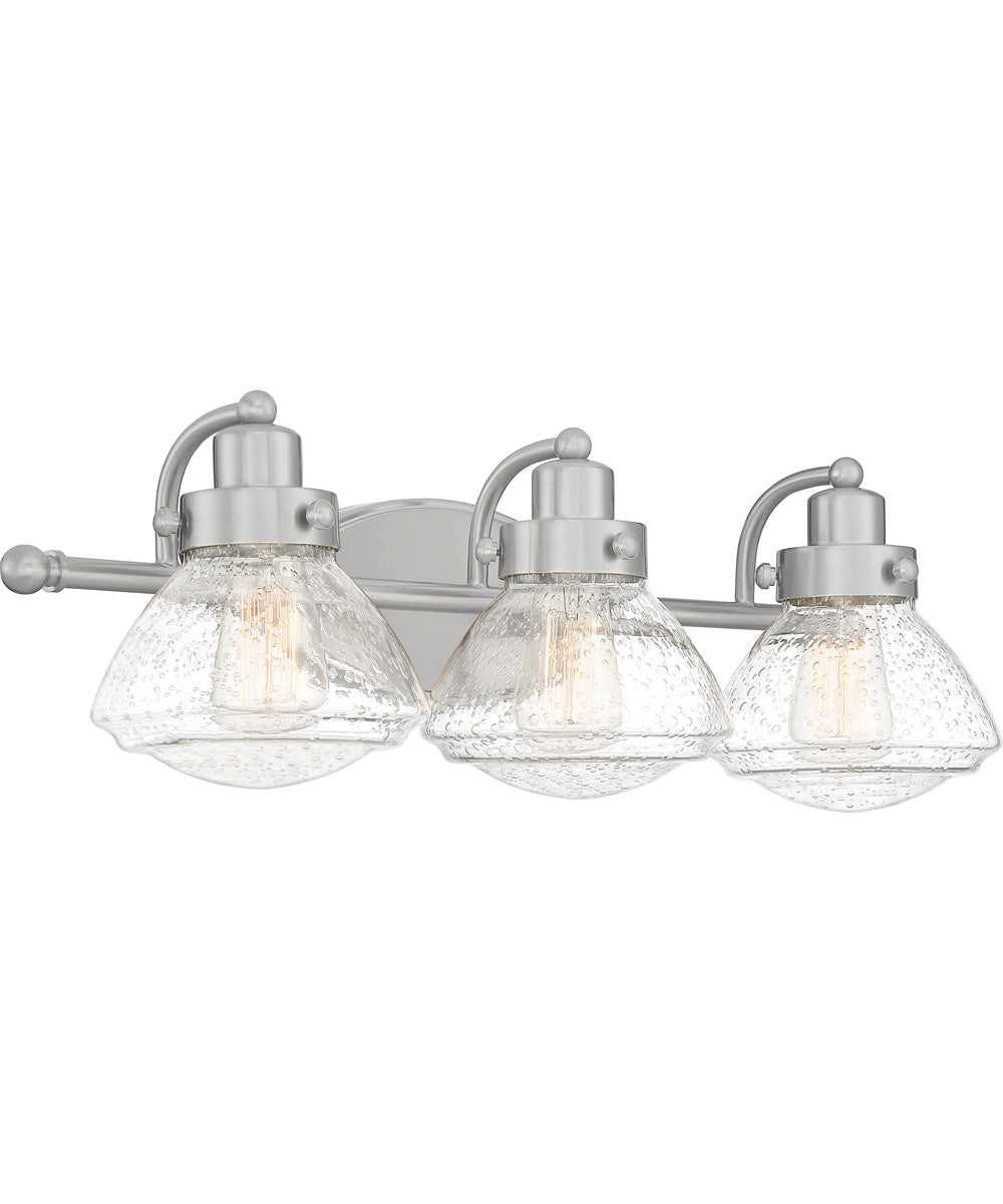 Scholar Large 3-light Bath Light Brushed Nickel
