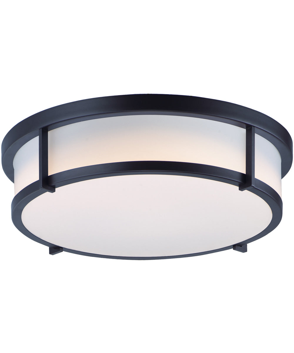 17"W Rogue 3-Light Flush Mount E26 Black