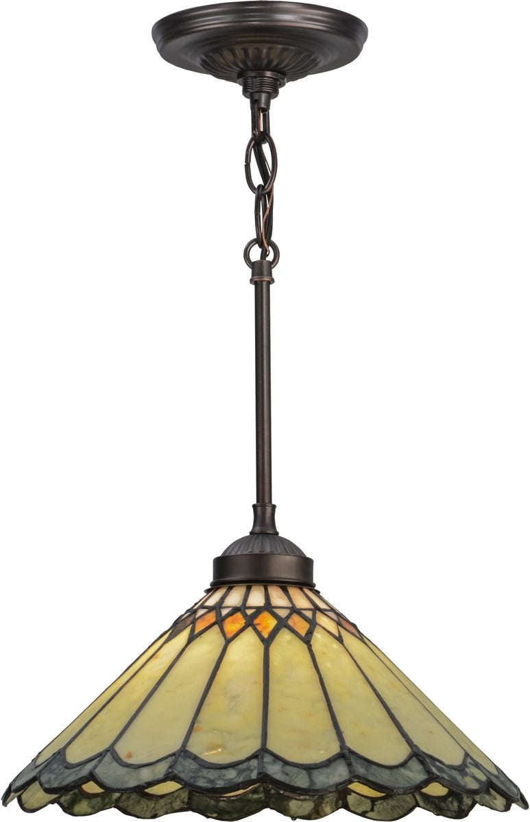 12"W Carousel Jadestone Pendant