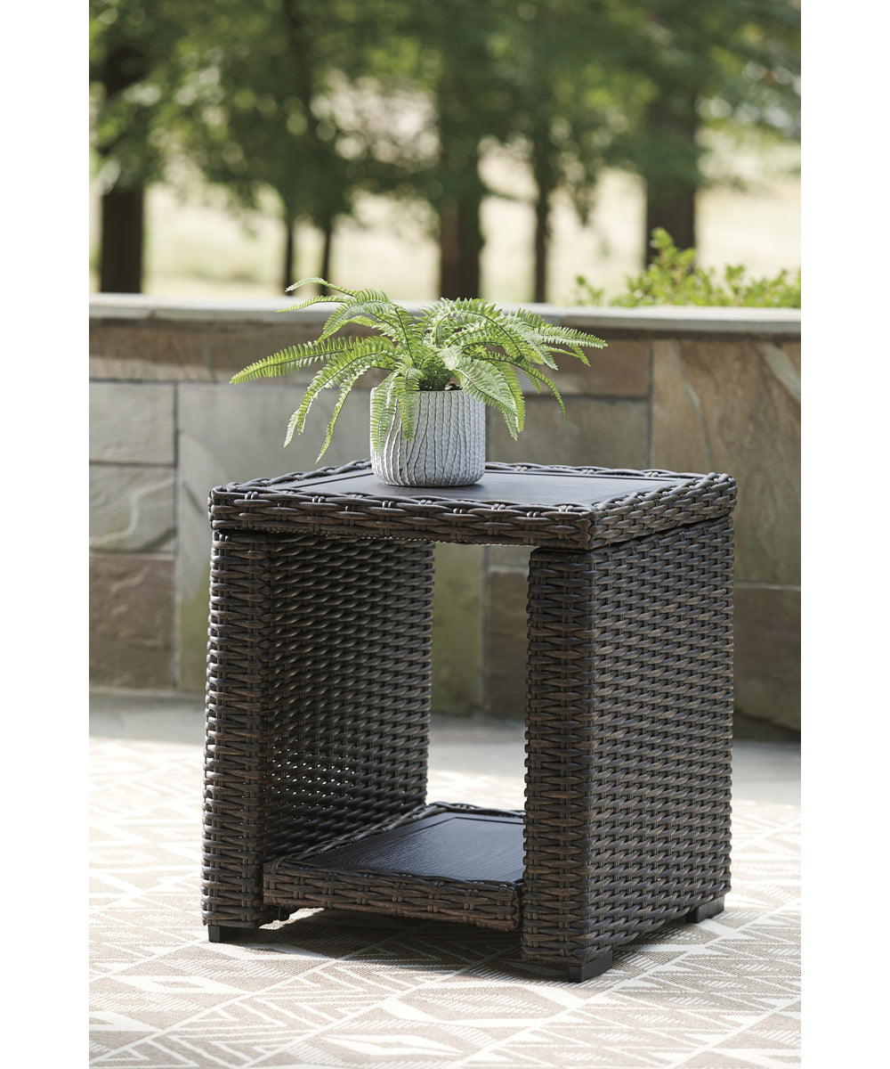 22"H Grasson Lane Square End Table Brown