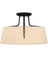 Leona 3-light Semi Flush Mount Matte Black