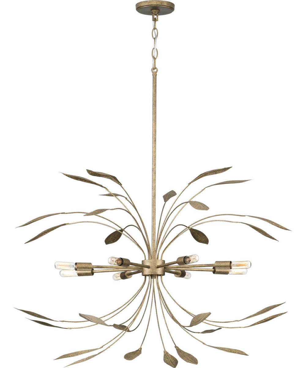 Mariposa 8-Light Hanging Pendant Light Antique Gold
