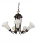 24" Wide White Tiffany Pond Lily 7 Light Chandelier