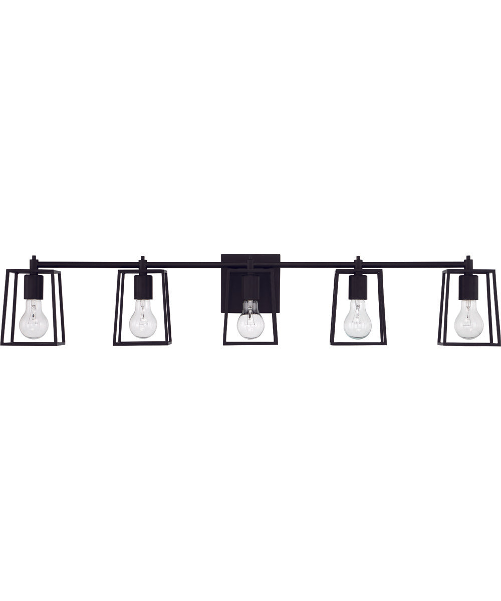 Dunn 5-Light Vanity Flat Black
