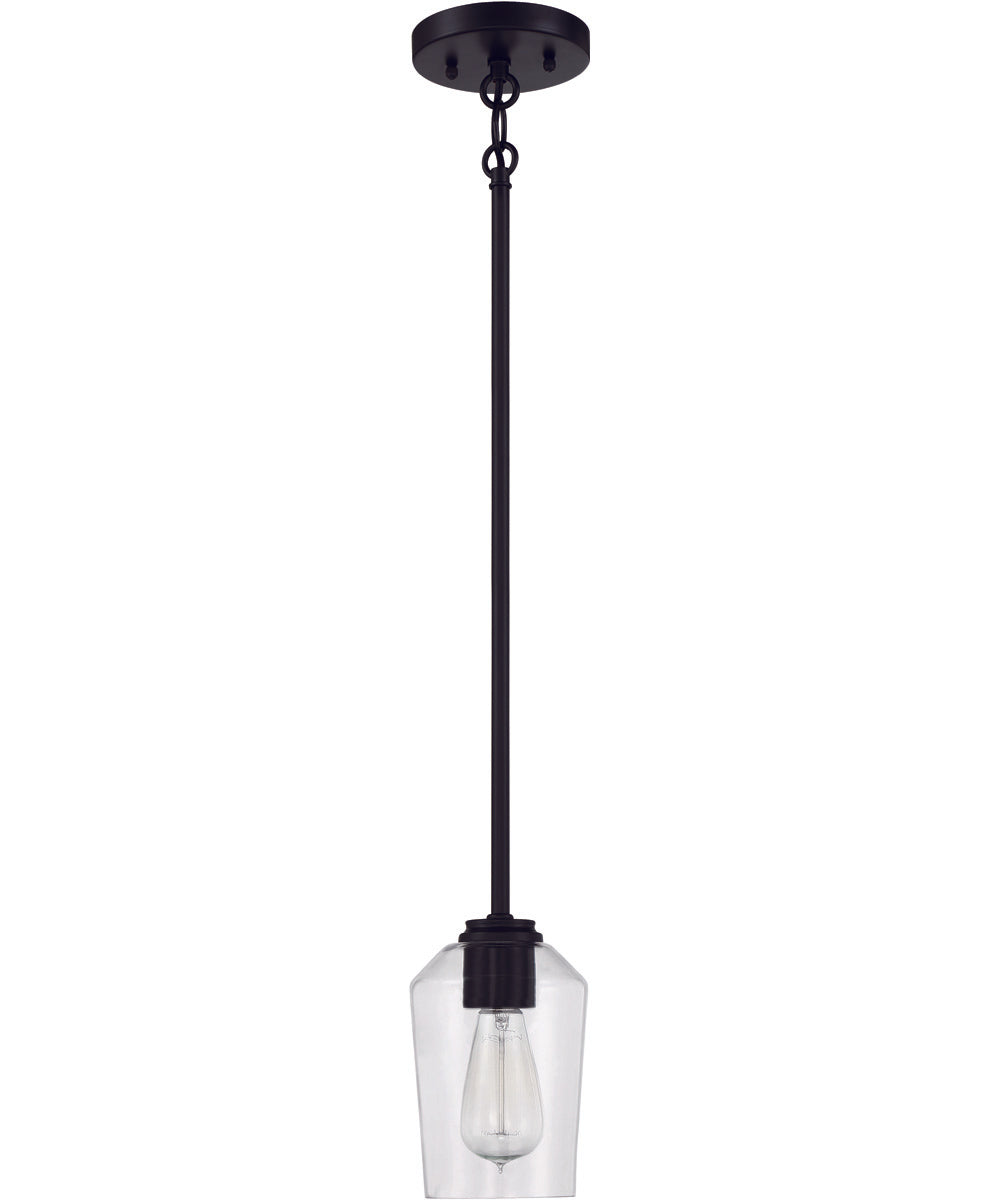 Shayna 1-Light Mini Pendant Flat Black