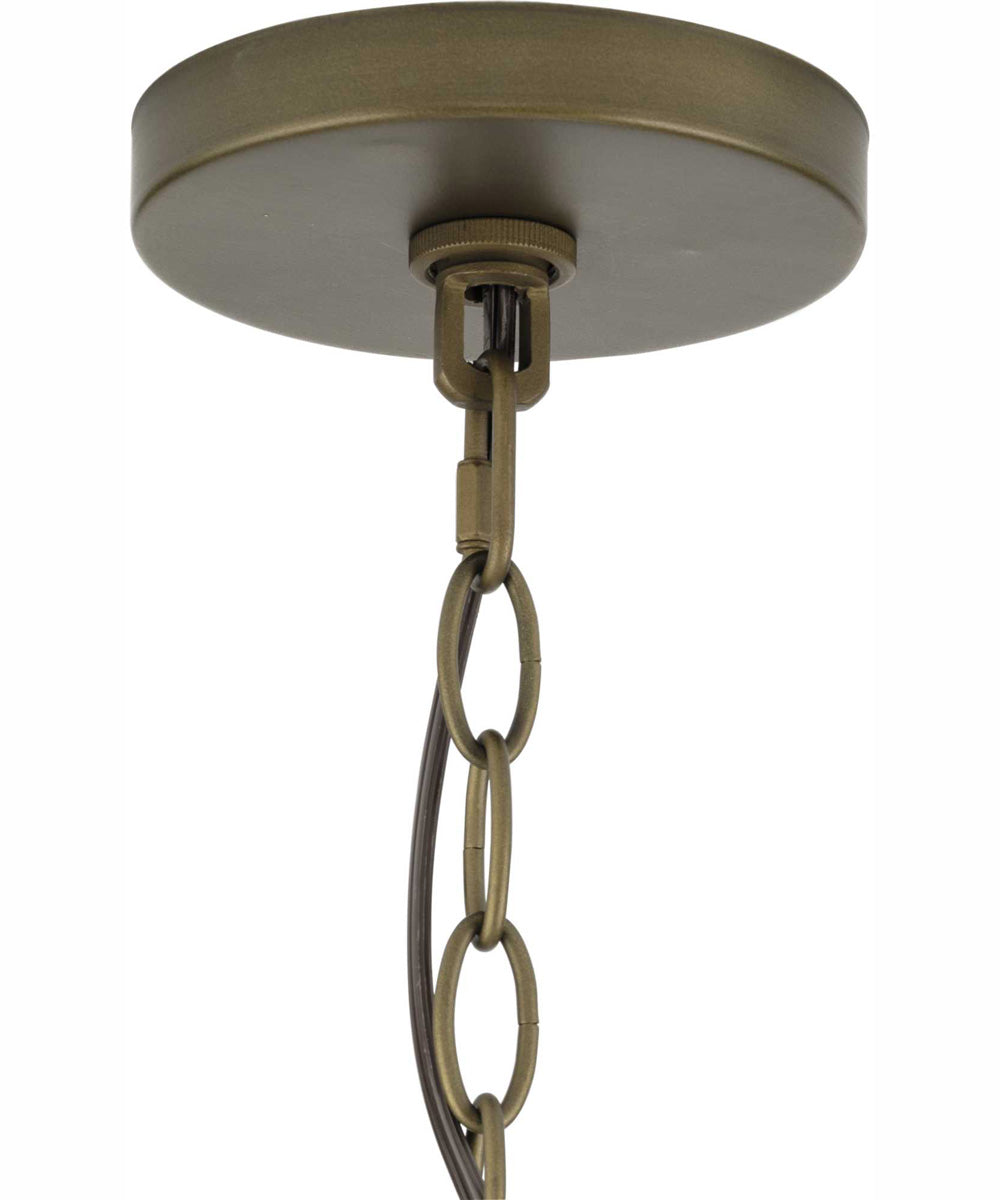 Lattimore 5-Light Coastal Chandelier Aged Brass