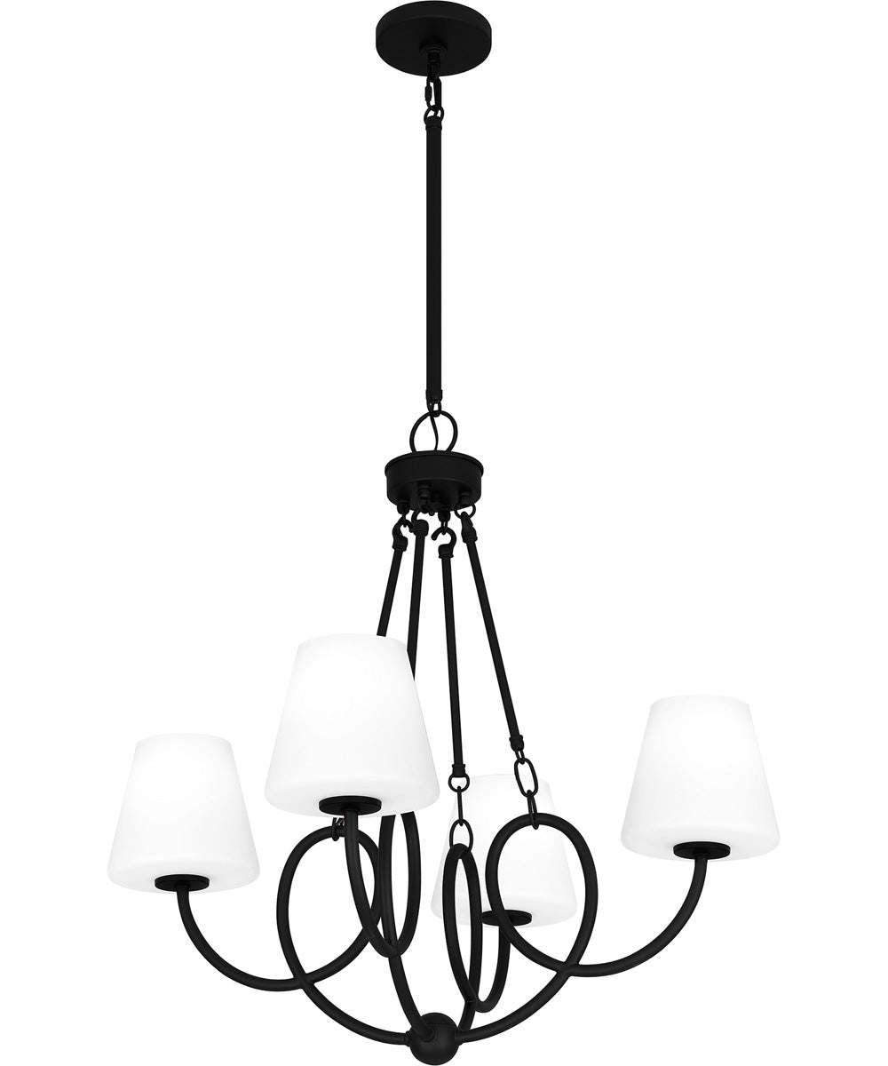 Atkins 4-light Chandelier Matte Black