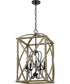 Woodhaven 5-light Pendant Distressed Weathered Oak