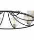 Clarion 8-light Chandelier Textured Black w/ Satin Nickel