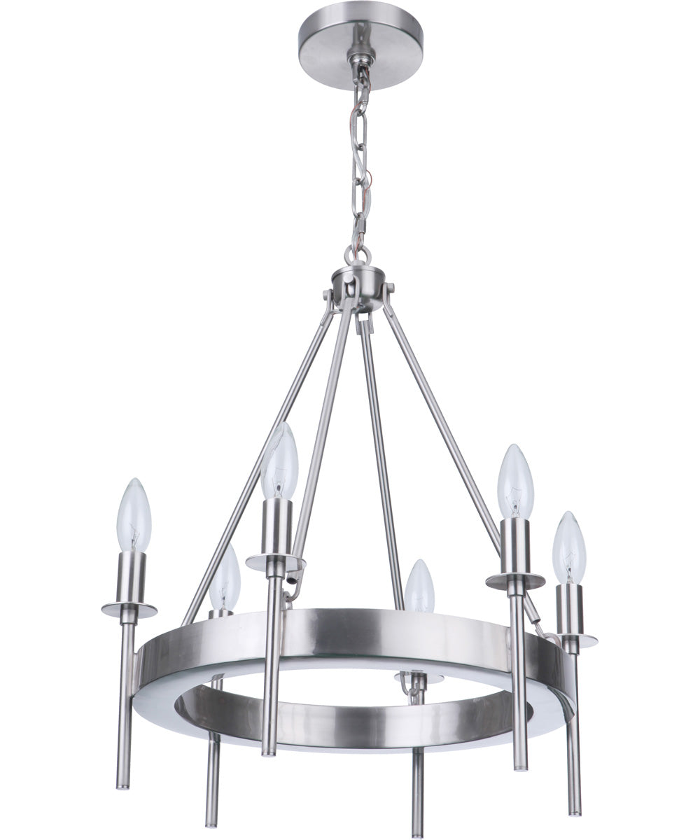 Larrson 6-Light Chandelier Brushed Polished Nickel
