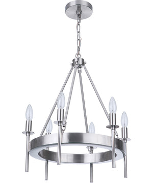 Larrson 6-Light Chandelier Brushed Polished Nickel