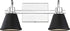 16"W Bette 2-Light LED Vanity & Wall Polished Nickel / Matte Black