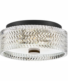 Elle 2-Light Medium Flush Mount in Black