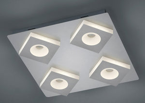 17"W Atlanta LED Ceiling Light Nickel-Matte