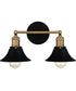 Trafalgar Medium 2-light Bath Light Matte Black
