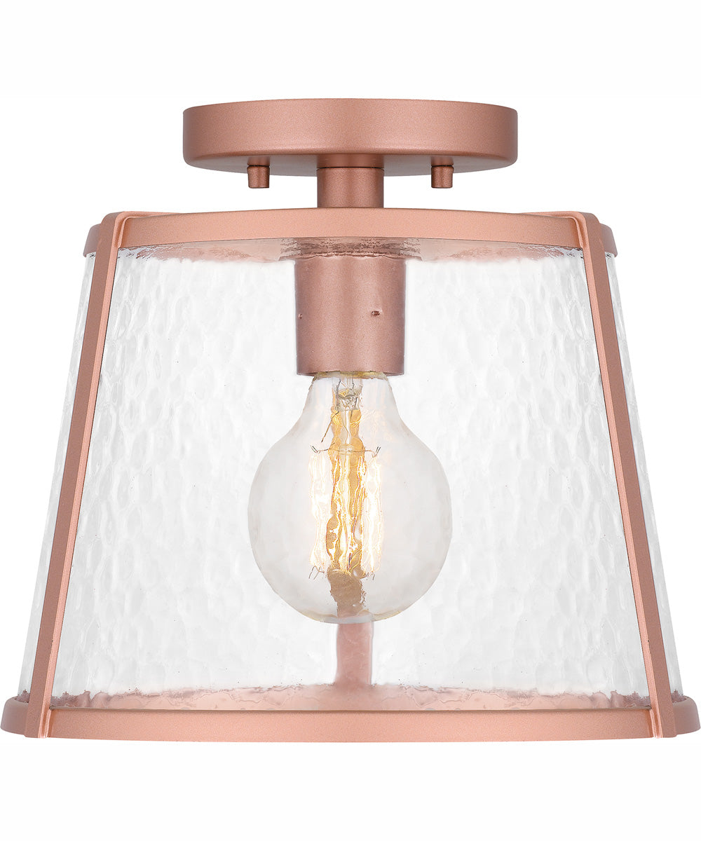 Quoizel Flush Mount Small 1-light Semi Flush Mount Matte Rose Gold