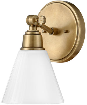Arti 1-Light Single Light Vanity in Heritage Brass
