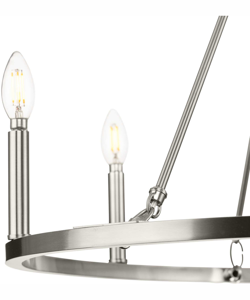 Gilliam 6-Light New Traditional Chandelier Brushed Nickel