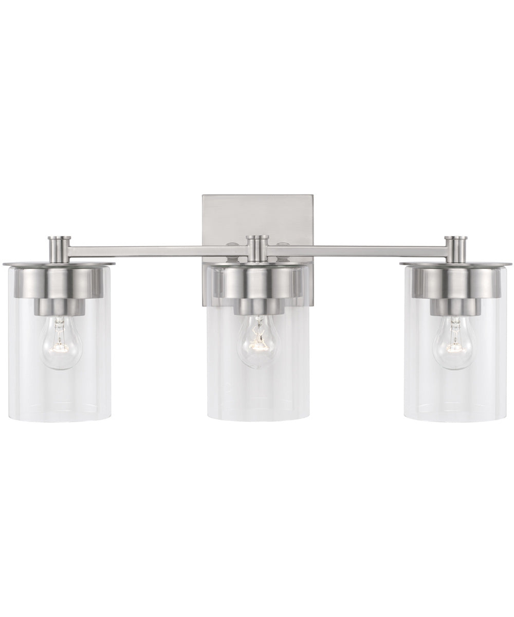Mason 3-Light Vanity Brushed Nickel