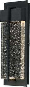 16"H Cascade LED Outdoor Wall Sconce Black