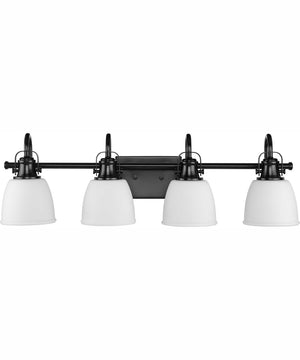 Preston 4-Light Coastal Bath Vanity Light Matte Black
